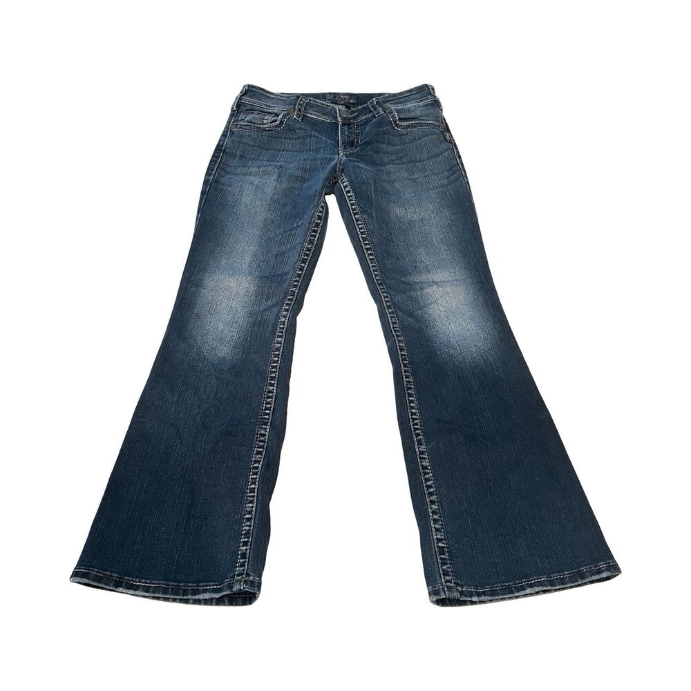 Silver Jeans Co Suki‎ Surplus Bootcut Jeans Dark Wash W30 L30 Contrast Stitch